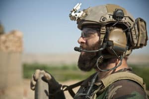 image of a soldier wearing a helmet